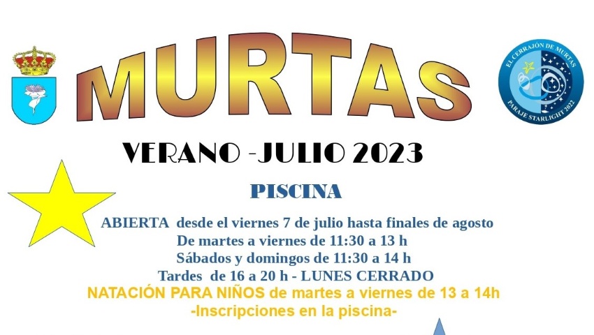 Verano en Murtas 2023 | Eventos de Julio